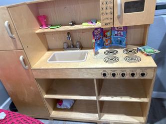 Wooden Kids Play Kitchen Set