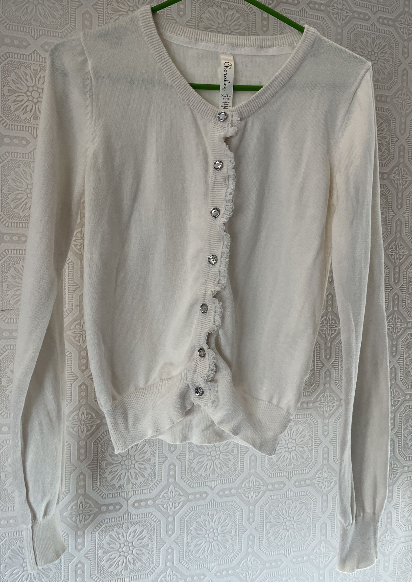 Children’s White Button Up Cardigan
