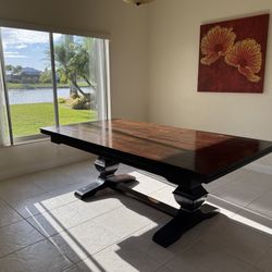 Restoration Hardware Solid Wood Dining Table & Chairs