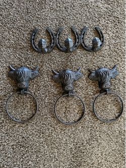 Wall mounted towel rings and a 3hook