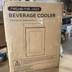 SIMZLIFE - 6 Bottles & 24 Cans Mini Beverage Refrigerator-Portable Wine Cooler with Glass Door, Mini Wine Fridge for Home/Office - Black