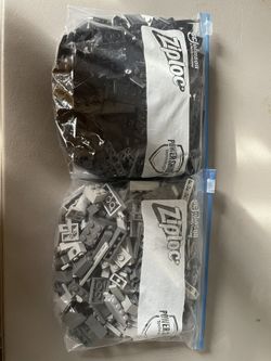 1 lb Of Grey Or Black LEGO Bricks and Plates