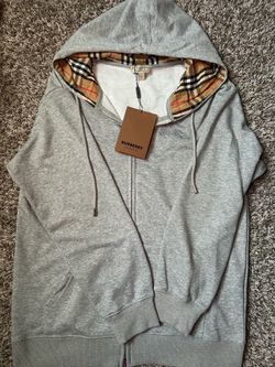 grey Burberry hoodie