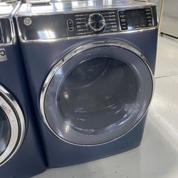 GE Blue Sapphire 7.8 Cu. Ft. Smart Front Load Electric Dryer 