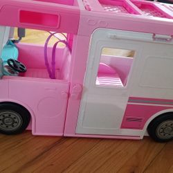Barbie Mattel 3 In 1 Pop Up Pink Dream Camper RV 2019 Detachable Vehicle