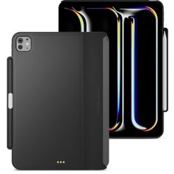 MAGEASY CoverBuddy for 2024 iPad Pro 11" - iPad Pro Case Compatible with Magic Keyboard for iPad Pro (M4), Enhanced Thickness & Heat Dissipation - Bla