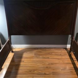 Queen size bed frame with box spring