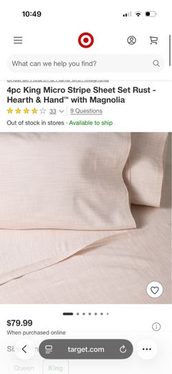 Target hearth and hand king sheet set