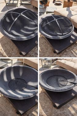 Outdoor Fire Pit with Grill & Cover – Complete Set