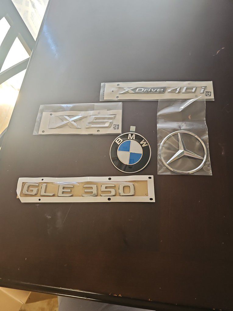 BMW And Mercedes-benz Emblems
