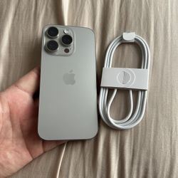Selling iPhone 15 Pro 256GB AT&T Cricket  Boost  like New Natural Titanium Color