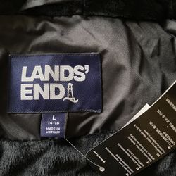Lands' End Women's Insulated Plush Coat with Hood