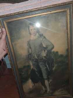 Blue boy painting