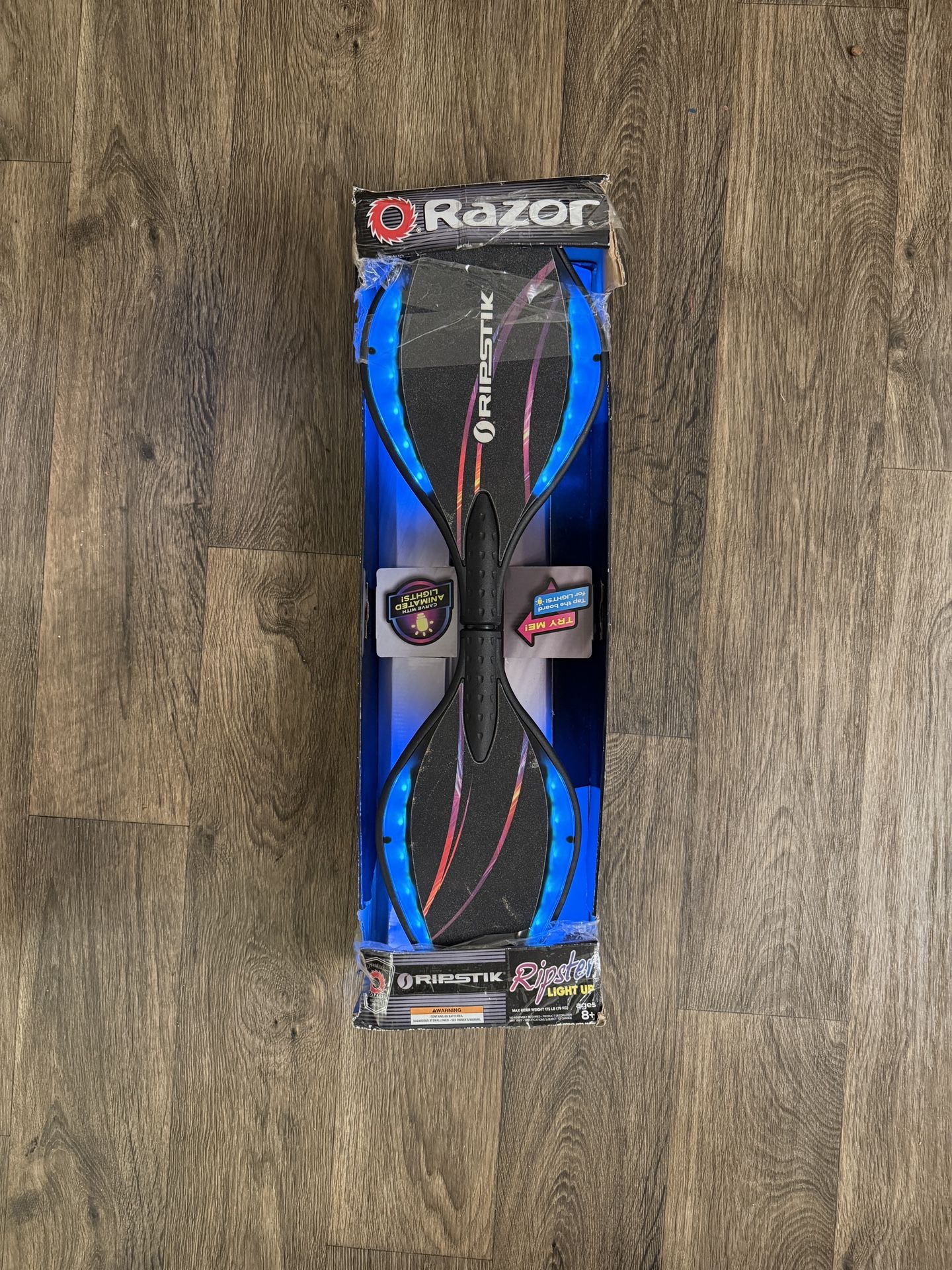 Razor Black Label RipStik Ripster Light Up Caster Board with Multi-Color LEDs