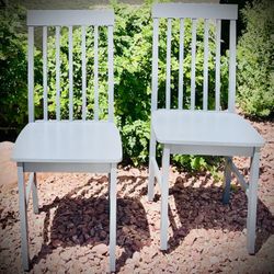 2  WOODEN GRAY  STABLE CHAIRS. GOOD FOR OFFICE. ONE FOR 12$, TWO FOR 20$.