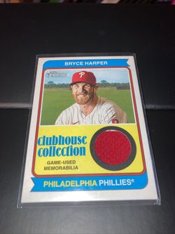 Bryce Harper Game Worn Jersey Card