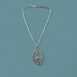 Vintage Peace Sign Stainless Steel Male Or Female 18 In