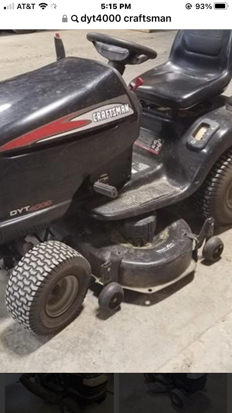 Craftsman DYT4000 Lawn Tractor Riding Mower 42 Inch 