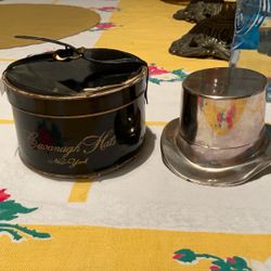 Vintage Cavanagh   Hat  Salesman Sample W/ Box  Silver Metal 1950,s New York