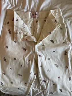 CRYBABY floral white jeans