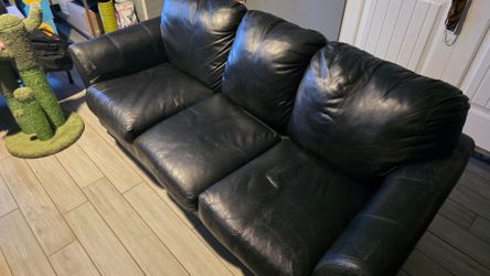 Faux Leather Couch