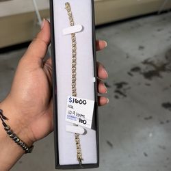 Diamond tennis bracelet 10k gold