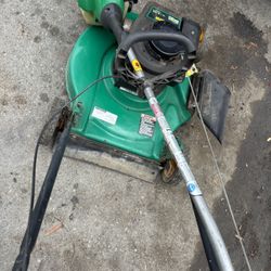 Push Mower Side Discharge Weed Wacker Combo 180$$