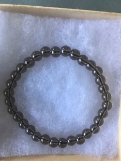 Smokey Quartz stretch bracelet size 7.5 inches