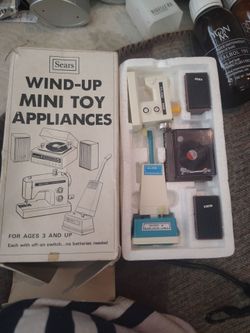 Vintage sears wjnd up mini toy appliances