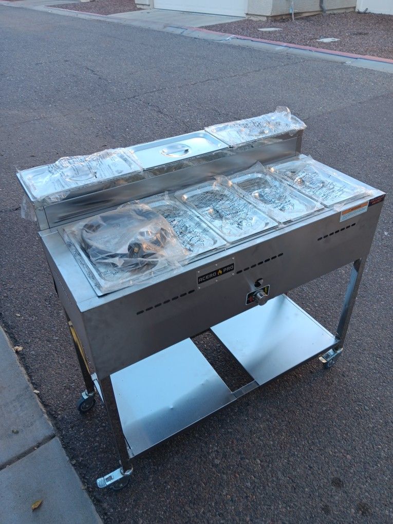 Vevor 5 Pan Food Warmer With 3 Condiment Pans