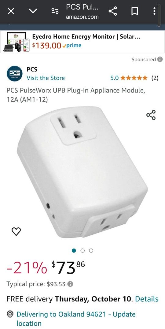 PCS PULSWORKS UPS PLUG-IN APPLIANCE MODULE, 12A (AM1-12). Quantity 2. EXCELLENT CONDITION $ 40 EACH
DESCRIPTION:
BOTH FOR $70
SLIGHTLY USED, EXCELLENT