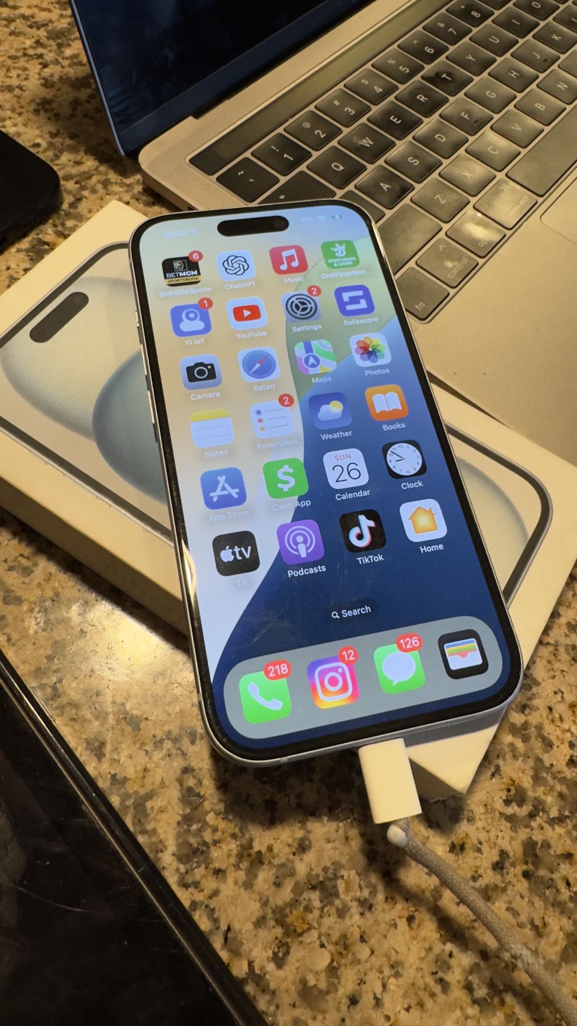 iPhone 15 with TikTok