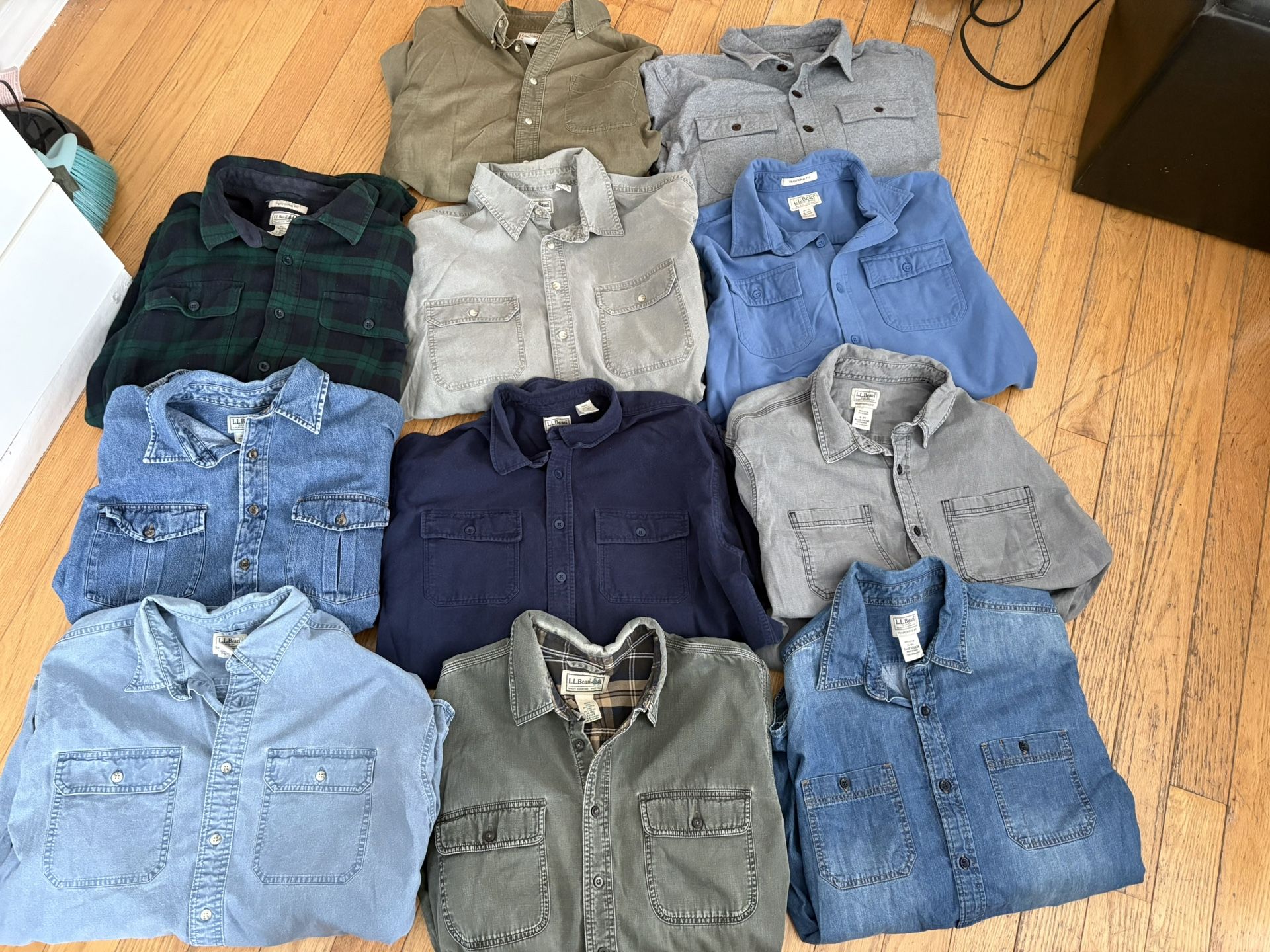 12 LL Bean Mens Fleece Cotton Lined Shirts all XL. Carhartt Patagonia Jacket Weights Nike Nintendo Xbox Adidas Jordan Jersey. Pick Up Freehold