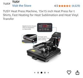 15x15 Heat press like new tusy heatpress for custom personalized customized shirts iron iron on sublimation vinyl heat transfer