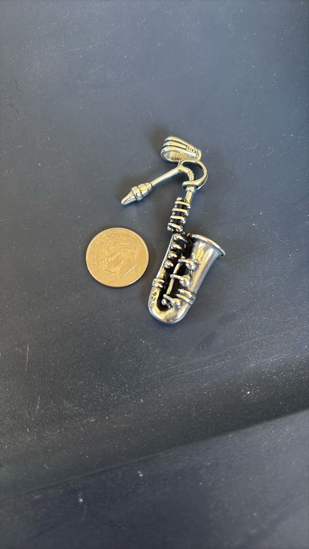 Saxophone Pendant Silver .925 Silver Plata