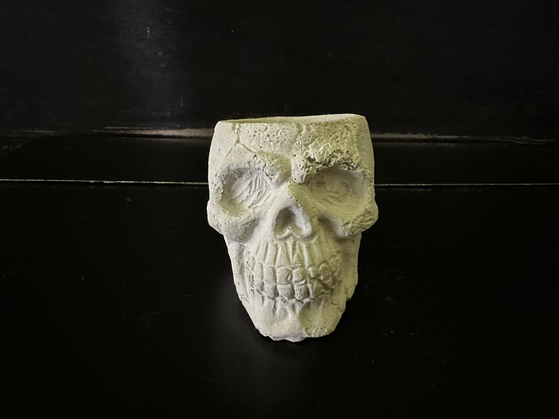 Concrete Skull Candle Holder/planter