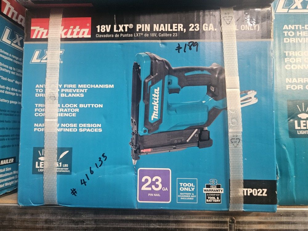 Makita 18v Lxt Pin Nailer 23 GA Tool Only