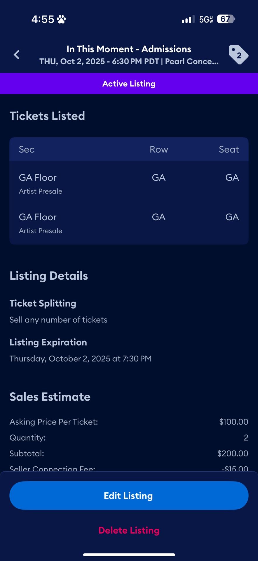 Concert Tickets