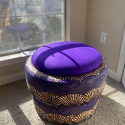 Purple Oysters ottoman 