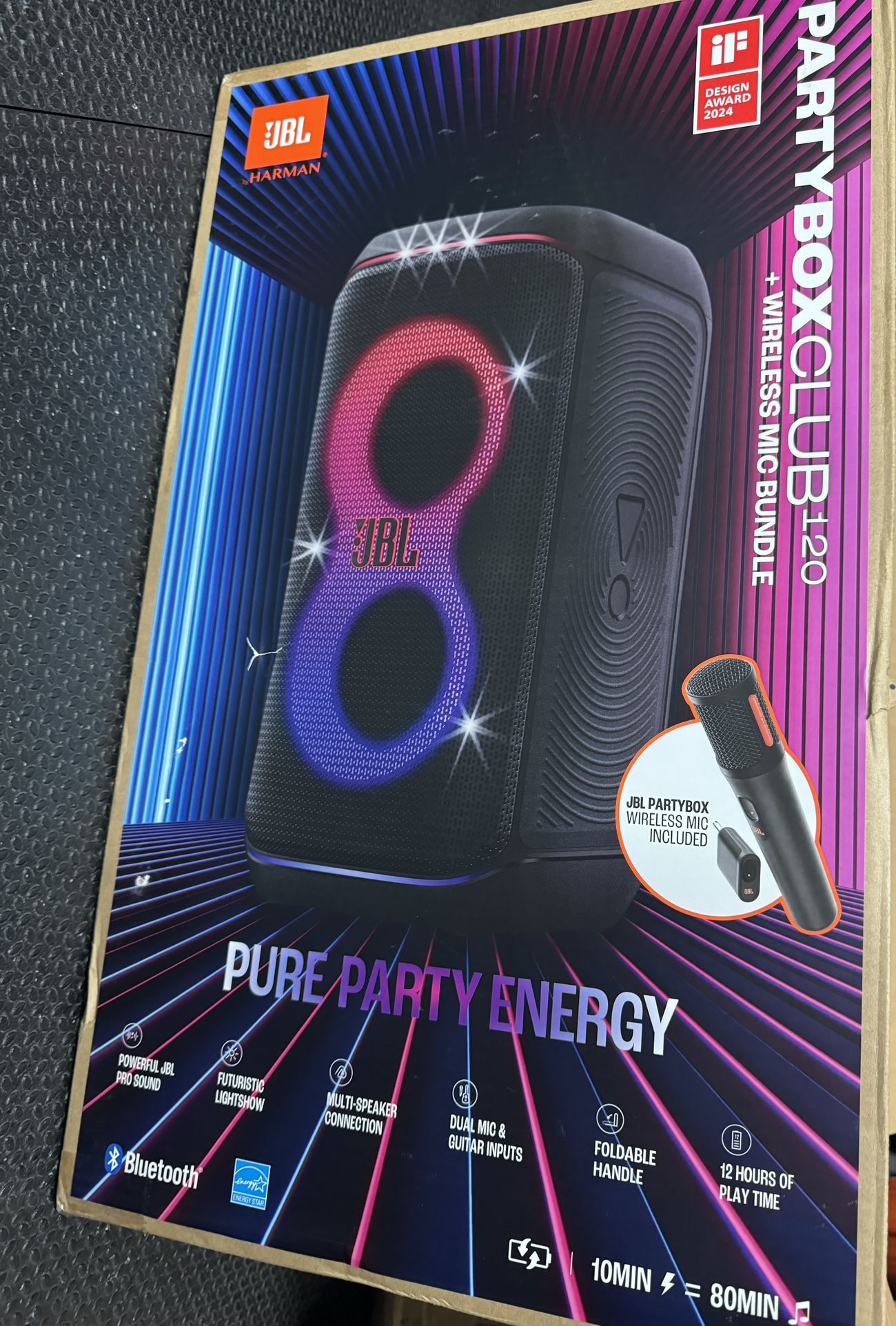 JBL PartyBox 120 Speaker with Wireless Microphone