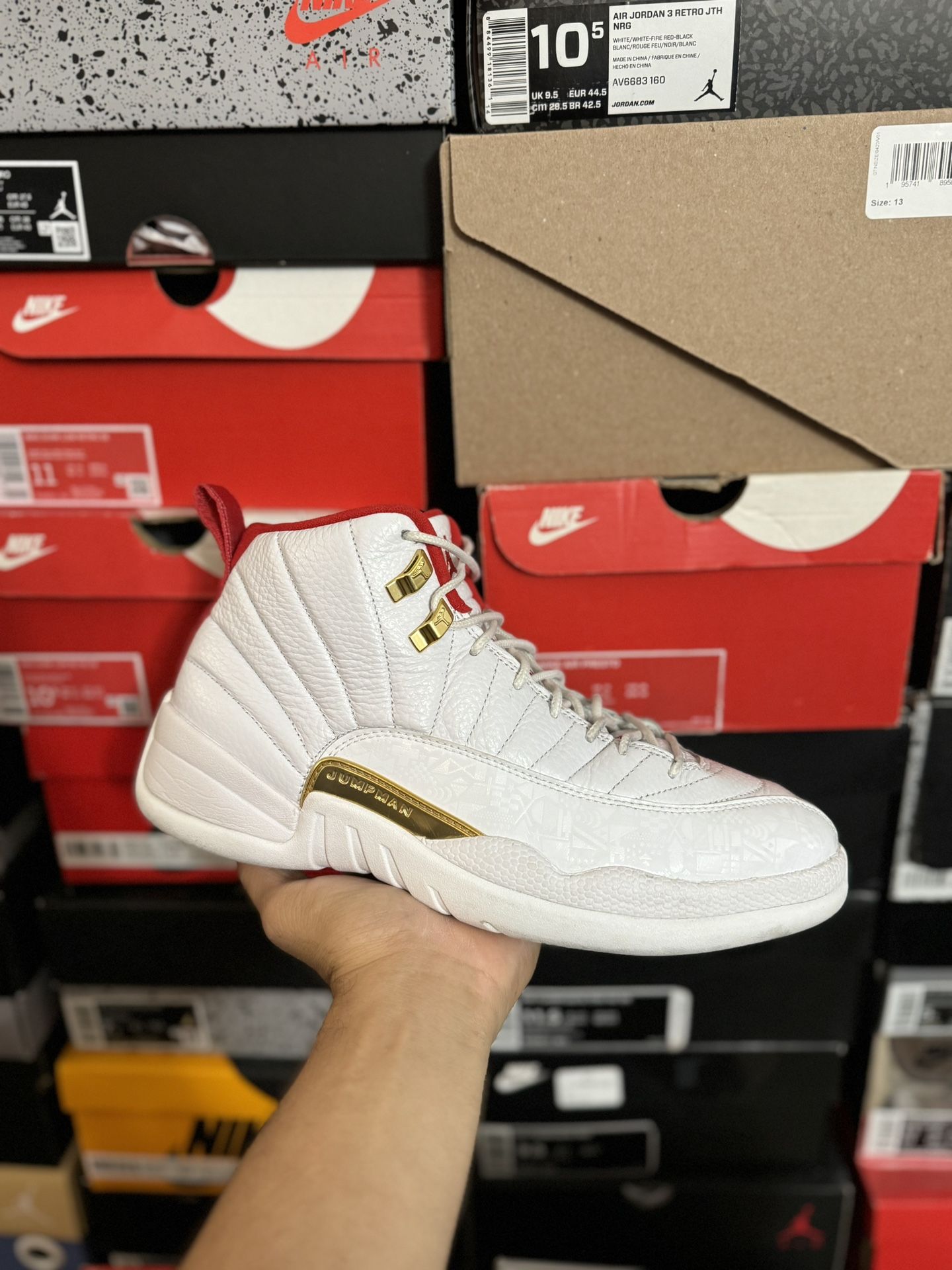 Jordan Fiba 12s size 10 USED But Clean