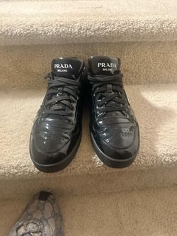 Prada patten leather sneakers