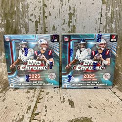 2025 Topps Chrome NFL Mega Box Football Trading Cards Factory Sealed