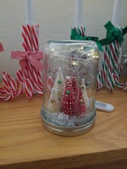 Homemade Christmas Scene Mason Jar