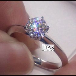 New 18k White Gold Filled Engagement ring 