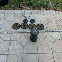 Full Weight Set - FREE 30  LB dumbbell