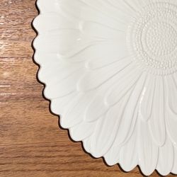 Tiffany & Co, Sunflower White Serving Plate  Italy,12 1/2”