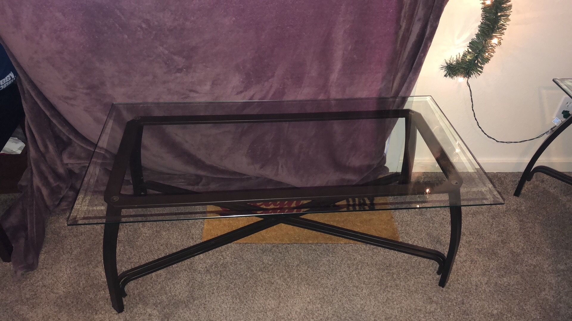 Glass Coffee Table Set