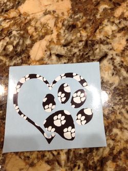 Pet love vinyl decal