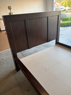 Full Size Solid Wood Bed Frame + Mattress